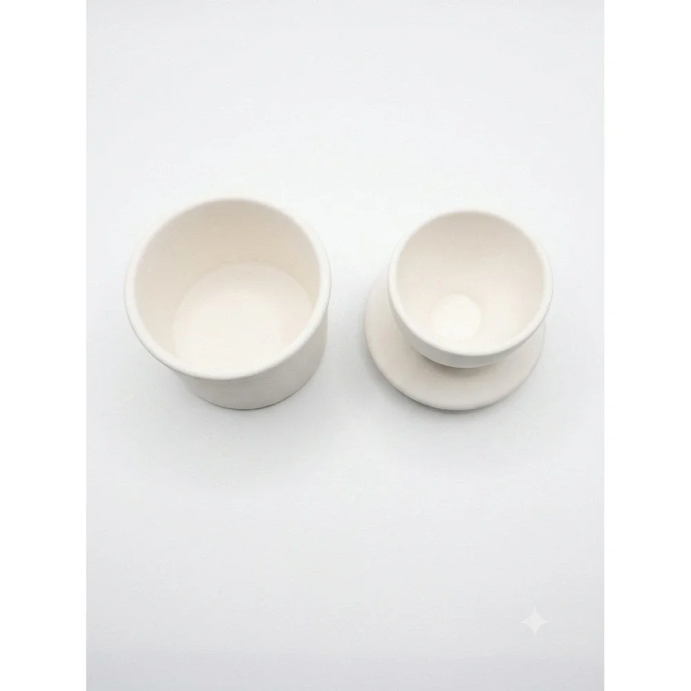 Butter Bell Crock by L Tremain Matte Ivory Ceramic French Butter Keeper Ivory